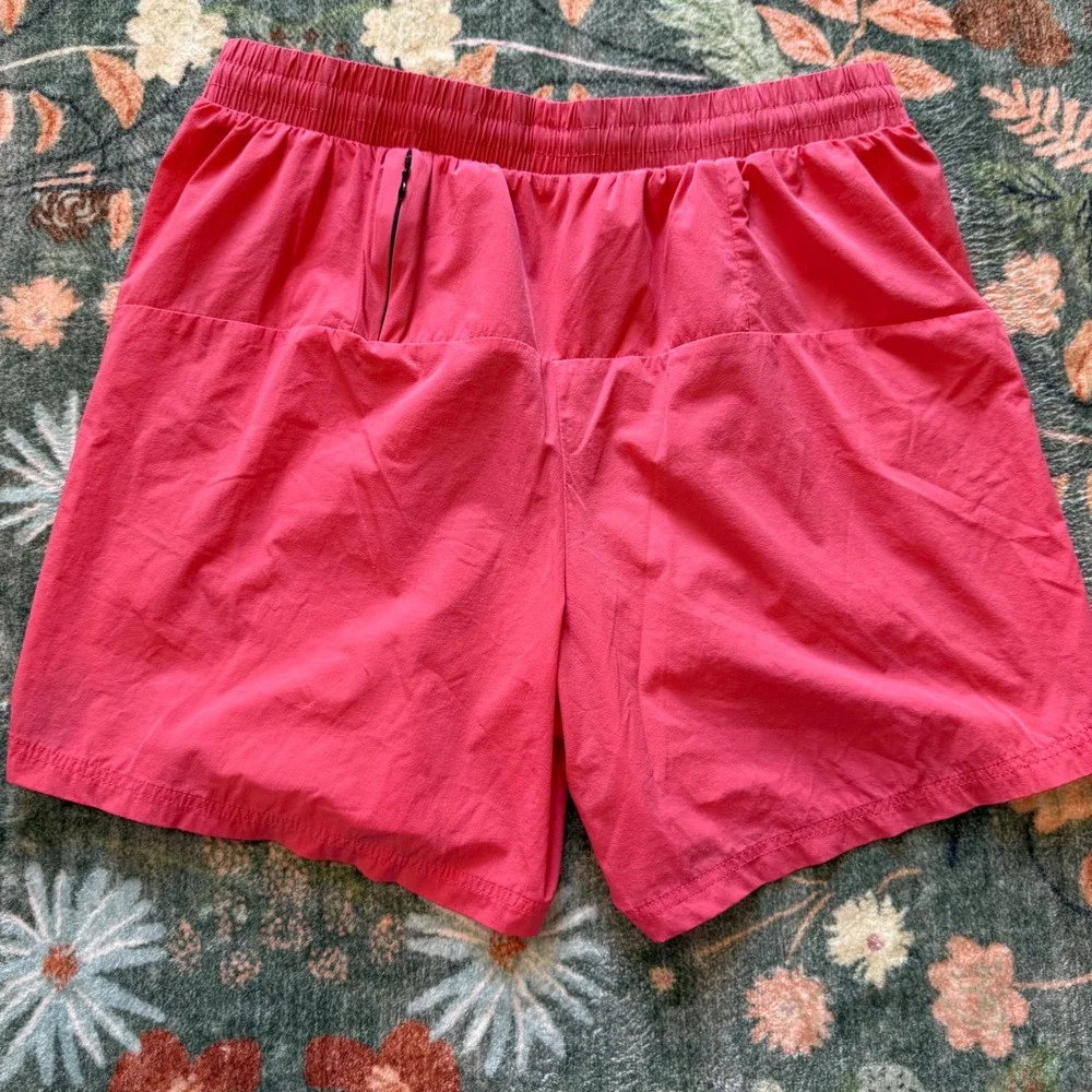 Staunch Tradition Mens Coral Pink Athletic Running Training Shorts XS Zip Pocket